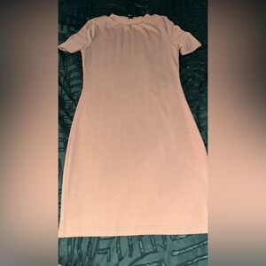 Light brown bodycon mini dress